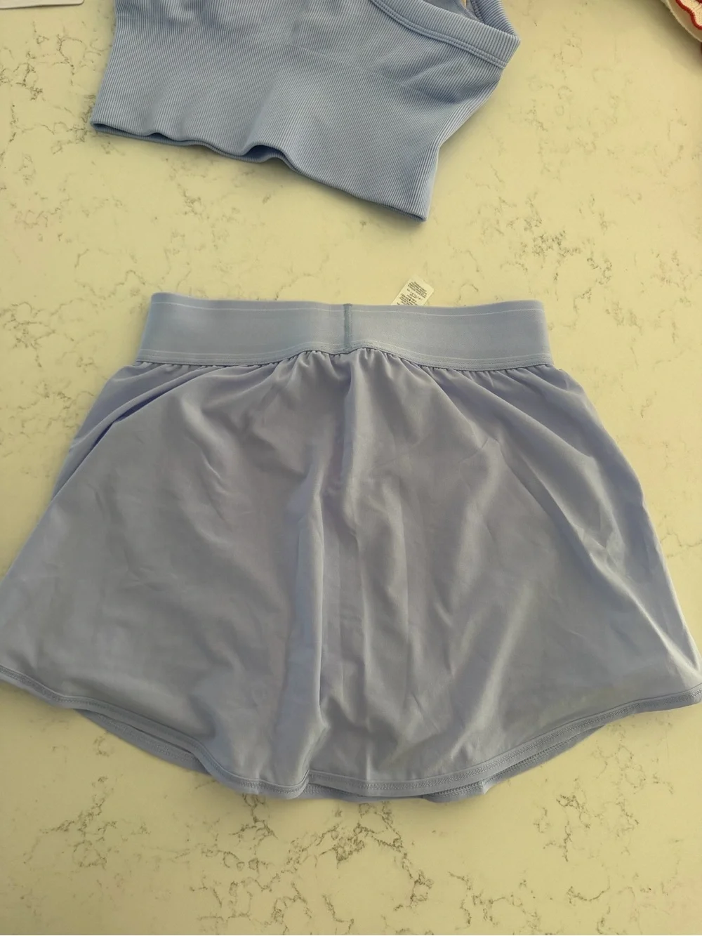 Alo Yoga Province Blue Match Point Skirt NWT Size XS